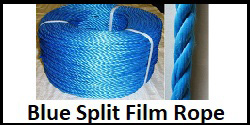blue split film rope